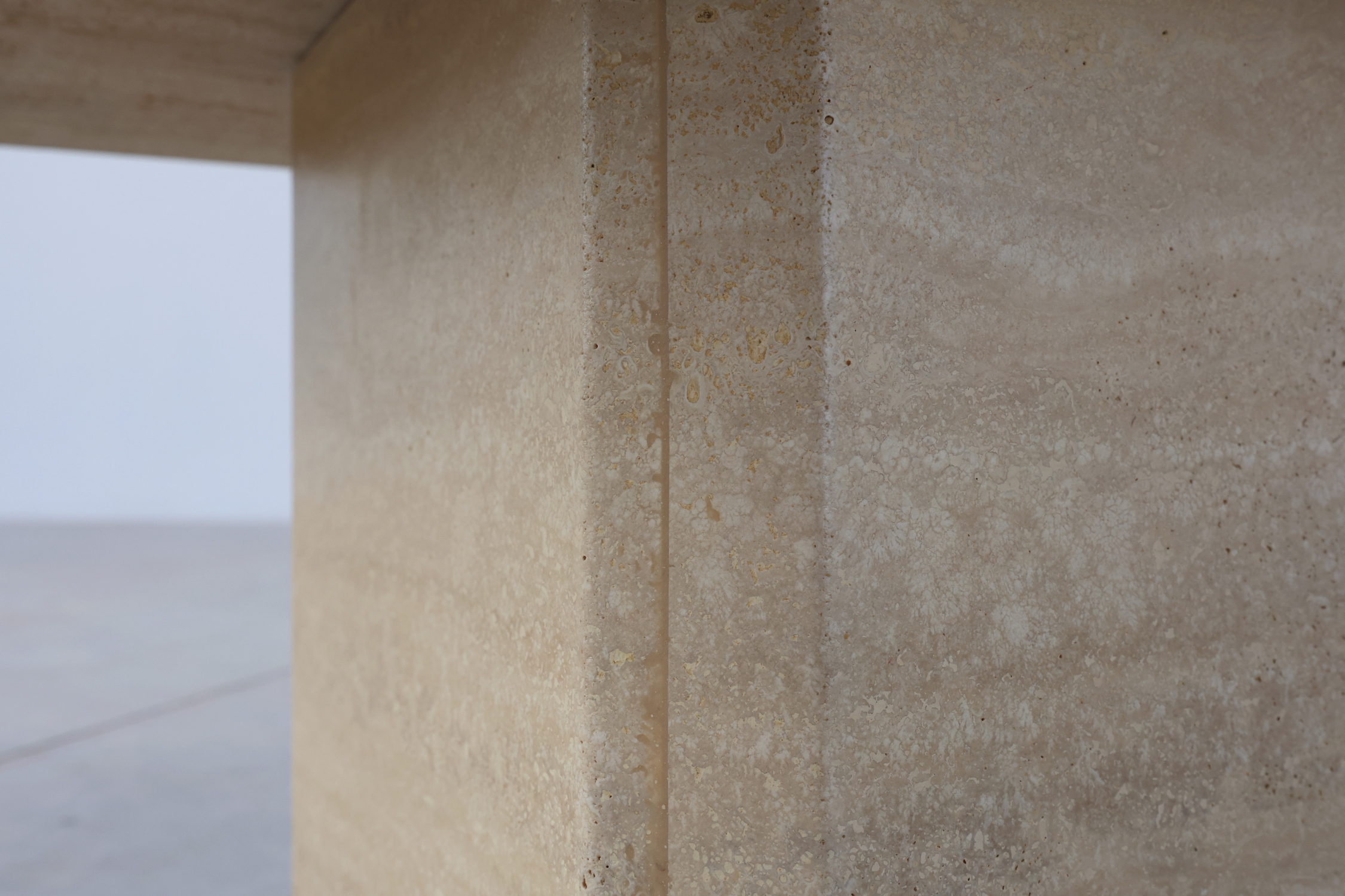 Mid-century square travertine coffee or side table, Italy 1960sthumbnail